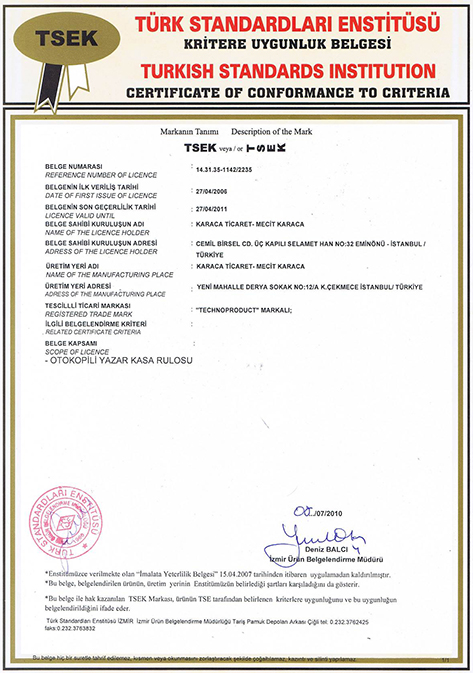 Karatex Sertifikalar